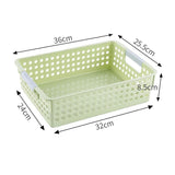 Shallow Plastic Storage Basket, Large Size, 13.78x10.24x3.35in, Green, Multi-Scene Organizer For Groceries & Documents, Practical Storage Gift In Australia - Darrahopens