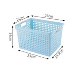 Tall Plastic Storage Basket, Small Size, 10.63x7.09x5.51in, Blue, Closet Sundries Storage Container, Convenient Household Present In Australia - Darrahopens