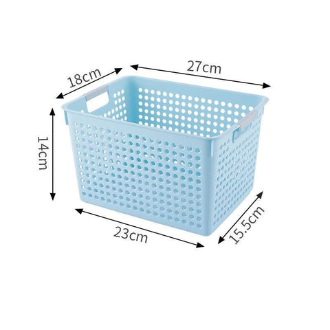 Tall Plastic Storage Basket, Small Size, 10.63x7.09x5.51in, Blue, Closet Sundries Storage Container, Convenient Household Present In Australia - Darrahopens