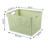 Tall Plastic Storage Basket, Large Size, 13.78x10.04x8.27in, Green, Household Organizer For Groceries & Clothes, Great New Home Gift In Australia - Darrahopens