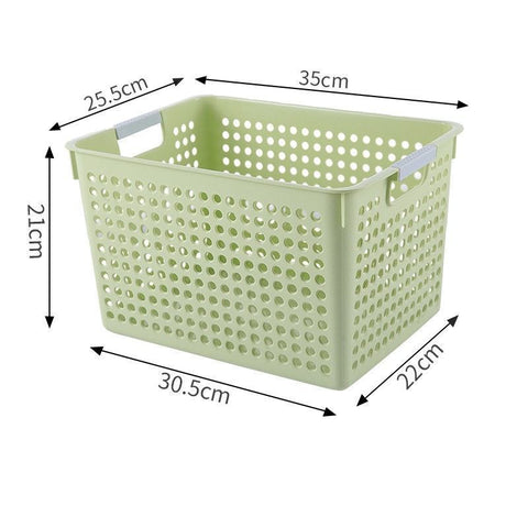 Tall Plastic Storage Basket, Large Size, 13.78x10.04x8.27in, Green, Household Organizer For Groceries & Clothes, Great New Home Gift In Australia - Darrahopens