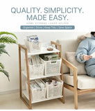 Narrow Plastic Storage Basket, Large Size, 15.75x8.07x7.68in, White, Wide Capacity Narrow Storage Basket, Ideal Pantry Organizing Gift