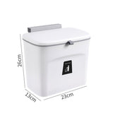 Hanging Kitchen Trash Can With Lid, Cabinet Door Mounted, 7L, Swan White, Creative Waste Bin For Kitchen, Bathroom & Living Room, Practical Housewarming Gift In Australia - Darrahopens