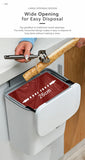 Cabinet Hanging Trash Can With Handle & Inner Bucket, Hook Style Mount, 9L, White, Portable Household Waste Bin For Bathroom, Versatile Home Gift
