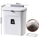 Cabinet Door Hanging Trash Can With Press Rim, 9L, Swan White, Space Saving Hanging Waste Bucket For Kitchen & Bathroom, Premium Home Gift In Australia - Darrahopens