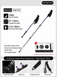 Carbon Fiber Adjustable Hiking Trekking Pole, 3 Section Lightweight Walking Stick, Suitable For People Under 190cm, Purple, Durable Mountain Climbing Accessory In Australia - Darrahopens