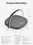 Mini Bedside Desk Lamp, 10W Wireless Charging Phone Stand, Stylish Fabric Night Light, Black, Supplied With USB Cable, Versatile Bedroom Night Decor & Useful Home Gift