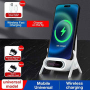 Vertical Chair Shaped Phone Holder, Magnetic Wireless Charger, Lazy Mobile Stand For Video Watching, White, Great Bedroom & Desk Accessory Gift In Australia - Darrahopens