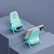Vertical Chair Shaped Phone Holder, Magnetic Wireless Charger, Lazy Mobile Support Stand For Binge Watching, Green, Stylish Household Desk Decor Gift In Australia - Darrahopens