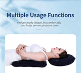 Flocked Inflatable Pressure Relief Seat Pad, 9 Hole Square Anti-Bedsore Cushion For Buttocks & Hips, Magenta, Comfort Soft Surface