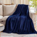 Tiny Flannel Fleece Cuddle Blanket, Light Soft Plush Mini Throw For Multi Scenarios, Navy Blue, 45X65cm, Size XXS, Portable Small Blanket In Australia - Darrahopens
