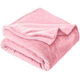 Snuggly Flannel Fleece Blanket, Soft Warm Lightweight Plush Throw For Lounge & Bedroom, Pink, 120X200cm, Size M, Comfortable All Season Cover In Australia - Darrahopens