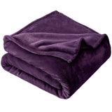 Ultra Soft Flannel Fleece Throw Blanket, Lightweight Warm Cozy Plush Cover For Sofa, Bed & Cuddle Use, Dark Purple, 100X150cm, Size S, Versatile Indoor Home Bedding