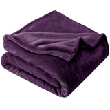 Snuggly Flannel Fleece Blanket, Soft Warm Lightweight Plush Throw For Lounge & Bedroom, Dark Purple, 120X200cm, Size M, Comfortable All Season Cover In Australia - Darrahopens