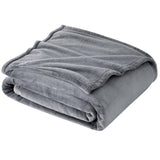 Warm Lightweight Flannel Fleece Blanket, Super Soft Plush Cover For Indoor Rest & Leisure, Silver Grey, 180X200cm, Size XL, Ideal For Night Time Use In Australia - Darrahopens