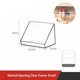 Acrylic Cosmetic Storage Organiser, Slant Open Clear Makeup Box For Vanity & Bathroom Mirror Cabinet, Small Size, Neat Storage For Brushes & Lipsticks In Australia - Darrahopens