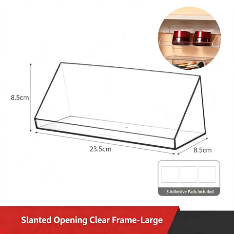 Acrylic Cosmetic Storage Organiser, Slant Open Clear Makeup Box For Vanity & Bathroom Mirror Cabinet, Large Size, Neat Storage For Brushes & Lipsticks In Australia - Darrahopens