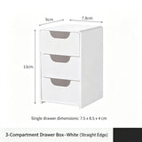 White 3 Grid Small Drawer Organiser, Acrylic Cosmetic Storage Box For Vanity And Bathroom Cabinet In Australia - Darrahopens