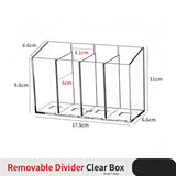 Adjustable Divider Clear Storage Box, 4 Medium Compartments, Acrylic Cosmetic Organiser For Vanity In Australia - Darrahopens