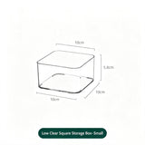 Low Profile Clear Square Storage Box, Mini Size Acrylic Organiser For Bathroom & Dressing Table In Australia - Darrahopens