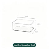 Low Profile Clear Storage Box, Small Size Acrylic Cosmetic Tray For Mirror Cabinet