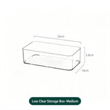 Low Profile Clear Storage Box, Medium Size Multi-Purpose Acrylic Vanity Organiser In Australia - Darrahopens