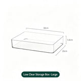 Low Profile Clear Storage Box, Large Size Spacious Acrylic Vanity Organiser