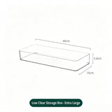 Low Profile Extra Long Clear Storage Box, Acrylic Organiser For Bathroom Mirror Cabinet In Australia - Darrahopens