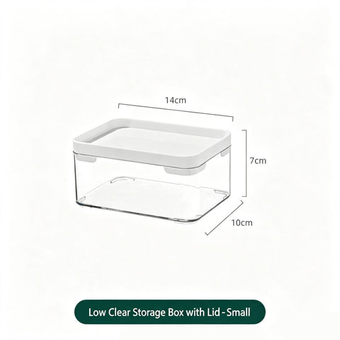 Clear Storage Box With White Lid, Small Size Acrylic Cosmetic Container In Australia - Darrahopens