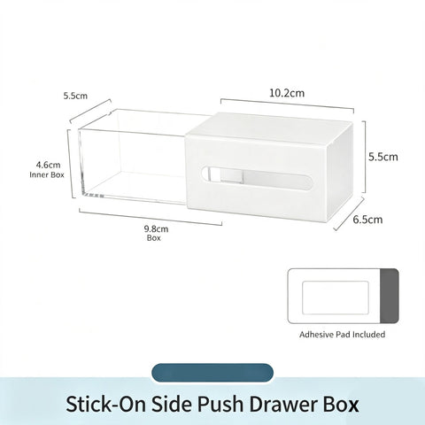 Adhesive Side Pull Drawer Organiser, Clear Acrylic Storage For Mirror Cabinet Interior In Australia - Darrahopens