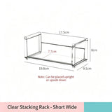Simple Clear Acrylic Tier Shelf, Short Wide Design For Cosmetic Display In Australia - Darrahopens