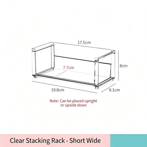 Simple Clear Acrylic Tier Shelf, Short Wide Design For Cosmetic Display In Australia - Darrahopens