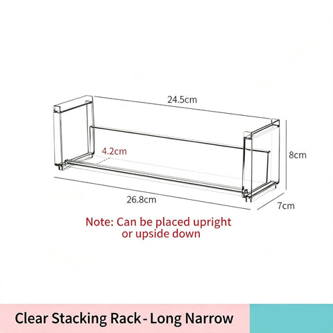 Simple Clear Acrylic Tier Shelf, Long Narrow Design For Mirror Cabinet Storage In Australia - Darrahopens