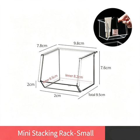 Stackable Mini Acrylic Storage Rack, Small Size For Vanity And Bathroom Cabinet In Australia - Darrahopens