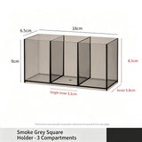 Grey Square Storage Tube, 3 Compartments Acrylic Cosmetic Holder In Australia - Darrahopens