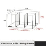 Clear Square Storage Tube, 4 Compartments Acrylic Cosmetic Holder In Australia - Darrahopens