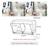 Clear Dual Compartment Front Flip Storage Box, Acrylic Cosmetic Organiser In Australia - Darrahopens
