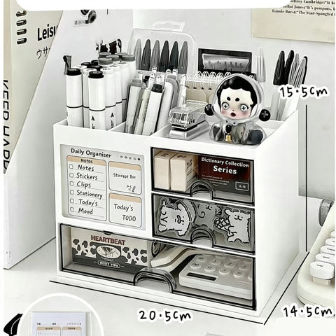Multi Compartment Desktop Planner Storage Set, Thickened Non Toxic Desk Organiser, Elegant Table Container For Effortless Home Tidying In Australia - Darrahopens