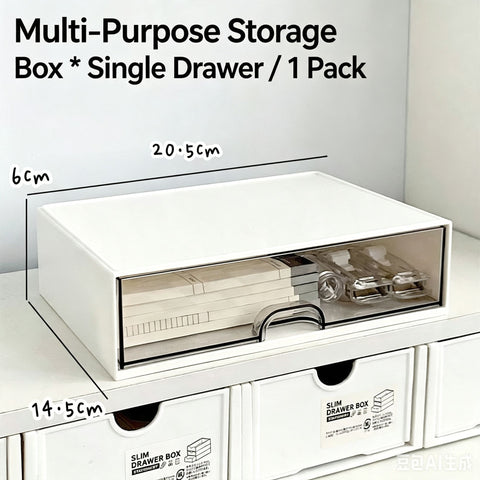 Single Drawer Desktop Stationery Organiser, Sturdy Thickened Storage Box, Smart Desk Solution To Eliminate Desktop Mess In Australia - Darrahopens