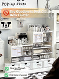 Single Drawer Desktop Stationery Organiser, Sturdy Thickened Storage Box, Smart Desk Solution To Eliminate Desktop Mess