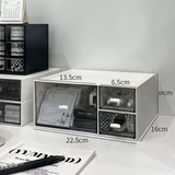 Three Grid Single Layer Desktop Storage Case, Durable Desk Organiser, Multi Slot Caddy For Simple And Convenient Item Classification