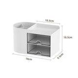 White Semicircle Desktop Storage Container, Thickened Non-Toxic Desk Organiser, Adorable Holder For Collecting Tiny Desk Gadgets In Australia - Darrahopens