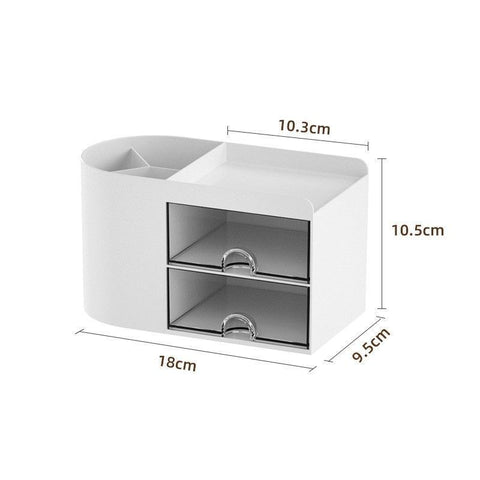 White Semicircle Desktop Storage Container, Thickened Non-Toxic Desk Organiser, Adorable Holder For Collecting Tiny Desk Gadgets In Australia - Darrahopens