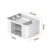 White Seven Grid Desktop Storage Tray, Thickened Non-Toxic Organiser, Large Capacity Rack For Systematic Stationery Arrangement In Australia - Darrahopens