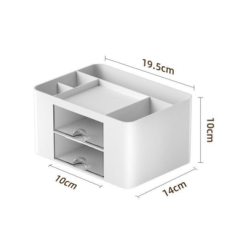 White Seven Grid Desktop Storage Tray, Thickened Non-Toxic Organiser, Large Capacity Rack For Systematic Stationery Arrangement In Australia - Darrahopens