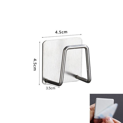No Drill Wall Mounted Bathroom Sponge Holder, Household Basin Storage Hook, Silver 45mm, Keep Bathroom Tidy And Maximize Space In Australia - Darrahopens