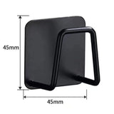 Drill-Free Wall Hanging Bath Sponge Rack, Bathroom Storage Organiser, Black 45mm, Create Neat And Fresh Washroom Environment