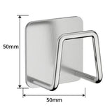 No Drill Wall Mount Bathroom Storage Hook, Household Sponge Holder, Silver 50mm, Simple Design For Modern Compact Washroom