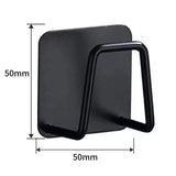 Punch-Free Wall Hanging Sponge Organiser, Bathroom Basin Storage Rack, Black 50mm, Free Up Counter Space For Relaxing Bath Time