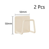Self-Adhesive Wall Mount Sponge Holder, Bathroom Storage Hanger, White 50mm 2 Pack, Functional Set For Comfortable Daily Washing In Australia - Darrahopens